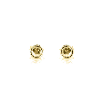 Unity Circle Small 5mm Stud Earrings - 9ct Yellow Gold Stud Earrings