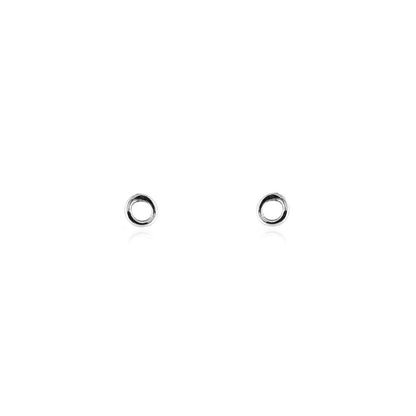 Unity Circle Tiny 3mm Stud Earrings - Sterling Silver Stud Earrings