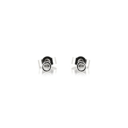 Unity Circle Tiny 3mm Stud Earrings - Sterling Silver Stud Earrings