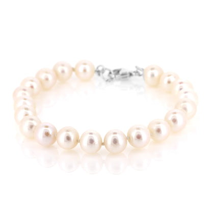 Catalina White Freshwater Pearl Strand Bracelet - Sterling Silver