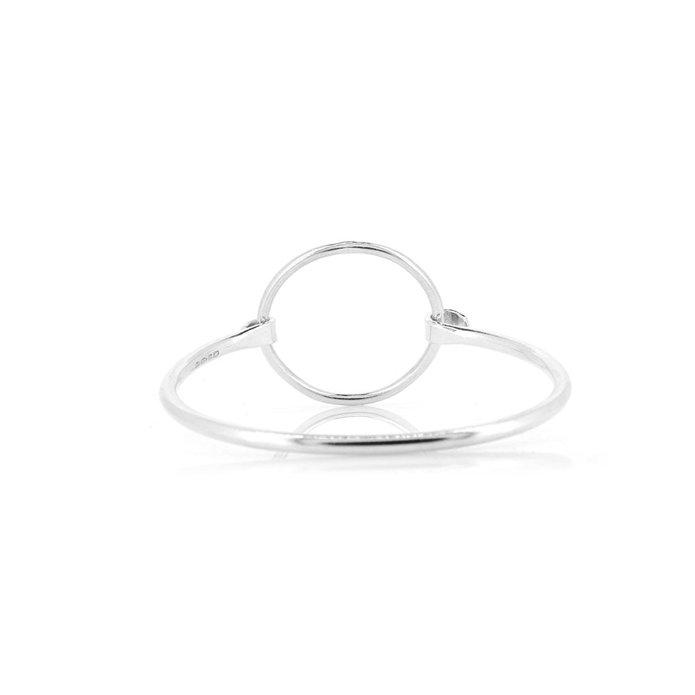 Unity Circle Hinged Bangle - Sterling Silver Bangles