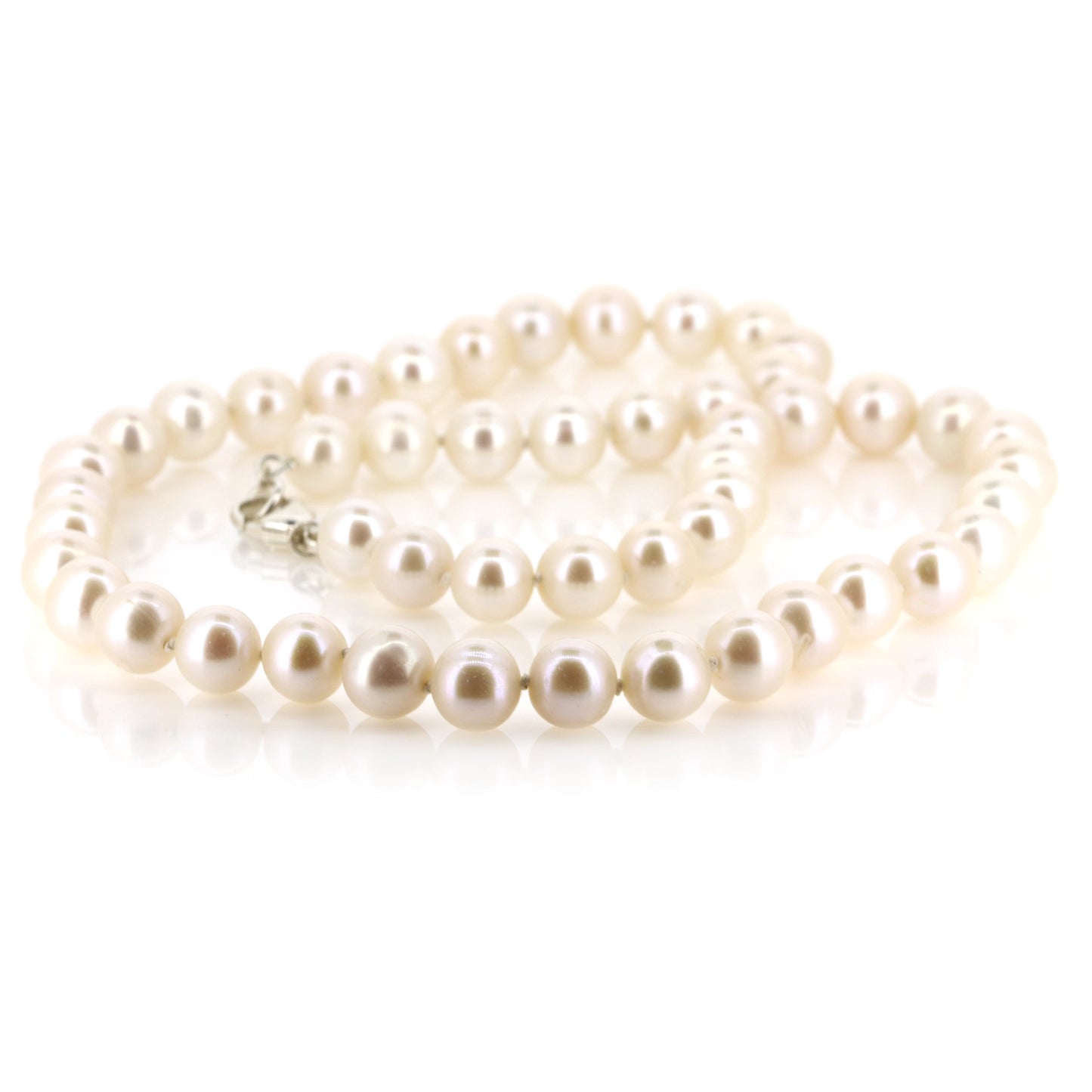 Catalina White Freshwater Pearl Strand Necklace - Sterling Silver