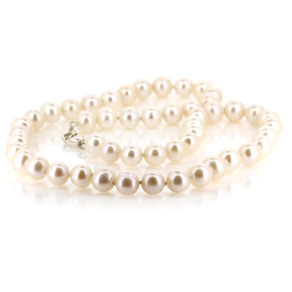 Catalina White Freshwater Pearl Strand Necklace - Sterling Silver