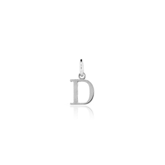 Initial "D" Charm - Sterling Silver Pendants and Charms