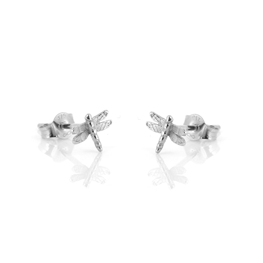 Dragonfly Tiny Stud Earrings - Sterling Silver Stud Earrings