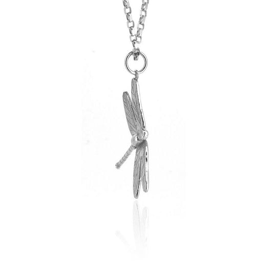 Dragonfly Large Necklace - Sterling Silver Necklace
