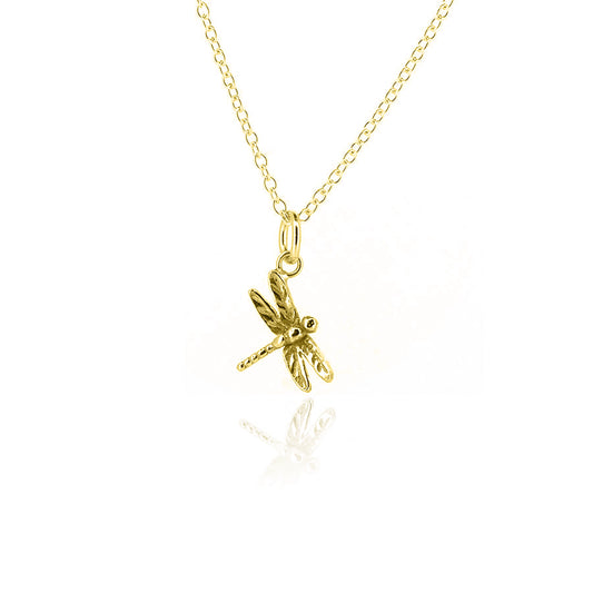 Dragonfly Small Necklace - Yellow Gold Vermeil
