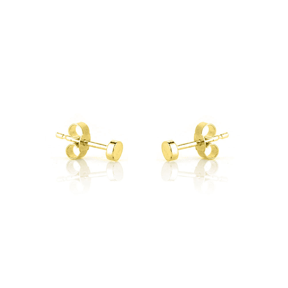 Micro Dot 3mm Stud Earrings - Yellow Gold Vermeil Stud Earrings