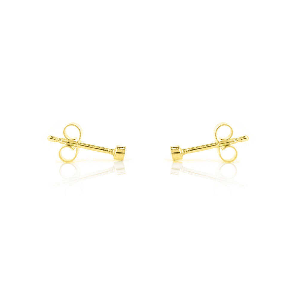 Micro Dot 3mm Stud Earrings - Yellow Gold Vermeil Stud Earrings