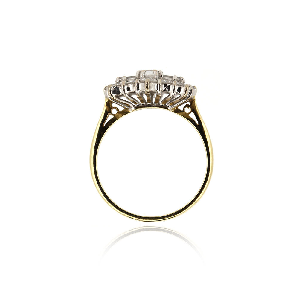 Pre-Owned - Diamond Rhombic Cluster Ring