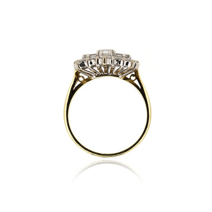 Pre-Owned - Diamond Rhombic Cluster Ring Rings