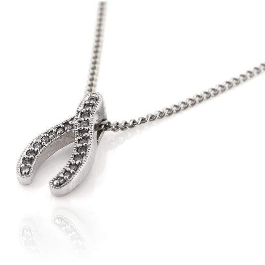 Pre-Owned - Diamond Wishbone Pendant