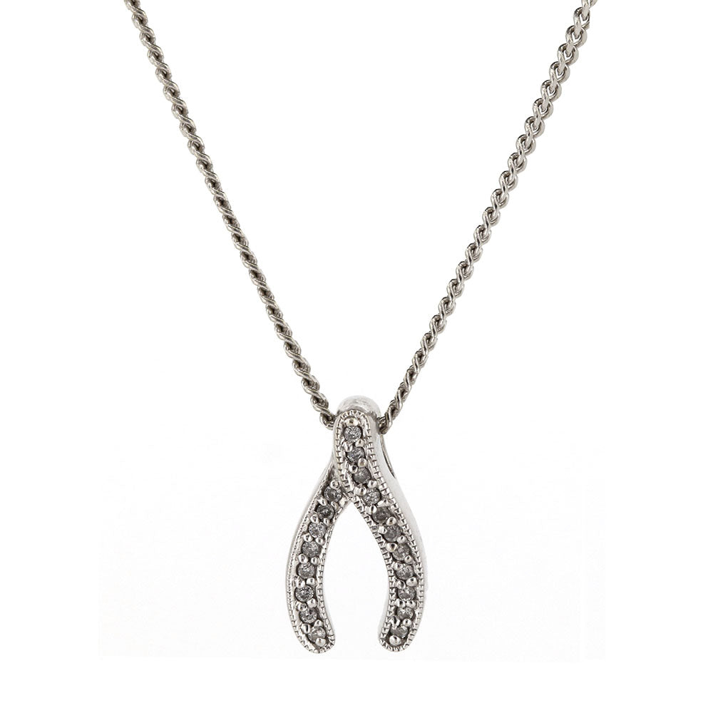 Pre-Owned - Diamond Wishbone Pendant