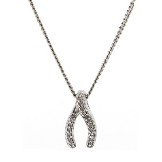 Pre-Owned - Diamond Wishbone Pendant