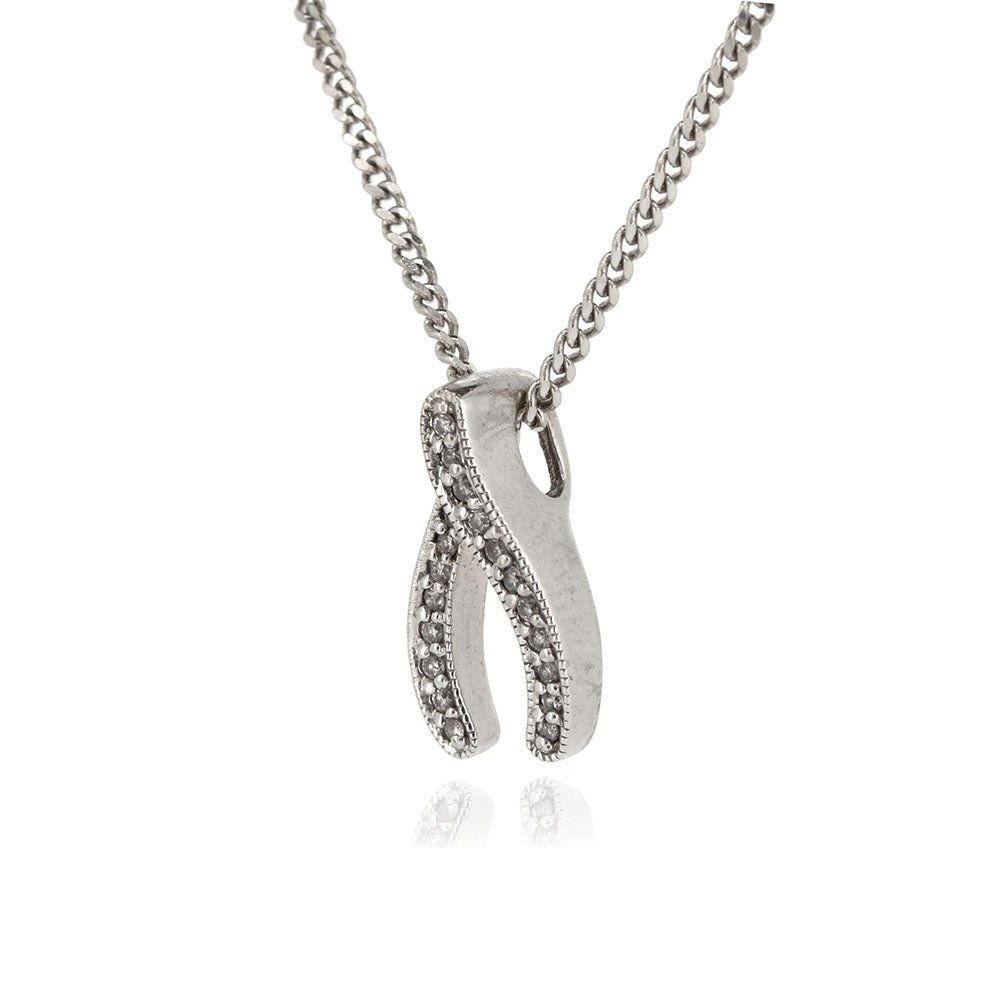 Pre-Owned - Diamond Wishbone Pendant