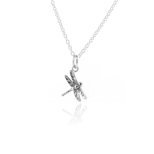 Dragonfly Small Necklace - Sterling Silver Necklace