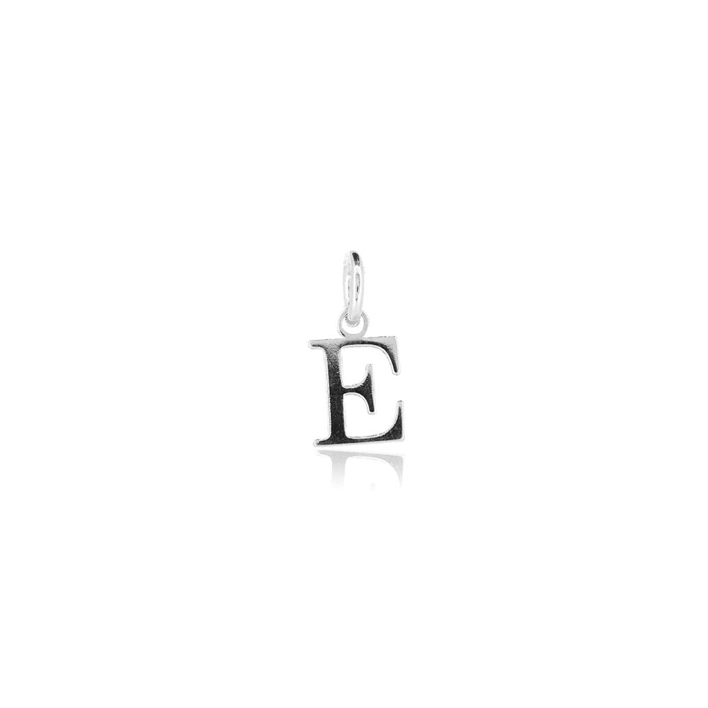 Initial "E" Charm - Sterling Silver Pendants and Charms