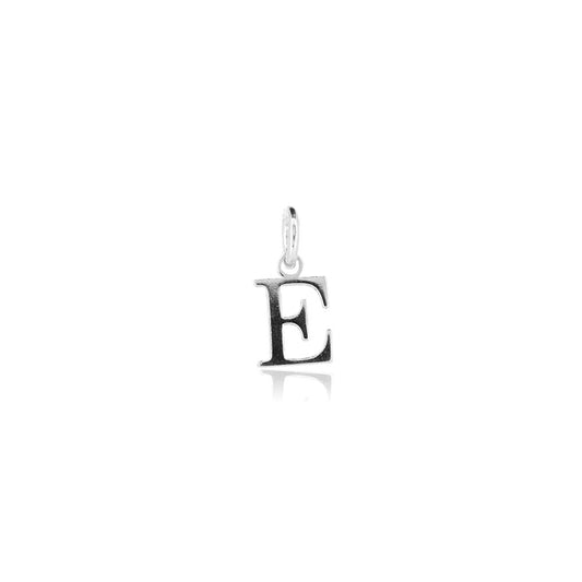 Initial "E" Charm - Sterling Silver Pendants and Charms
