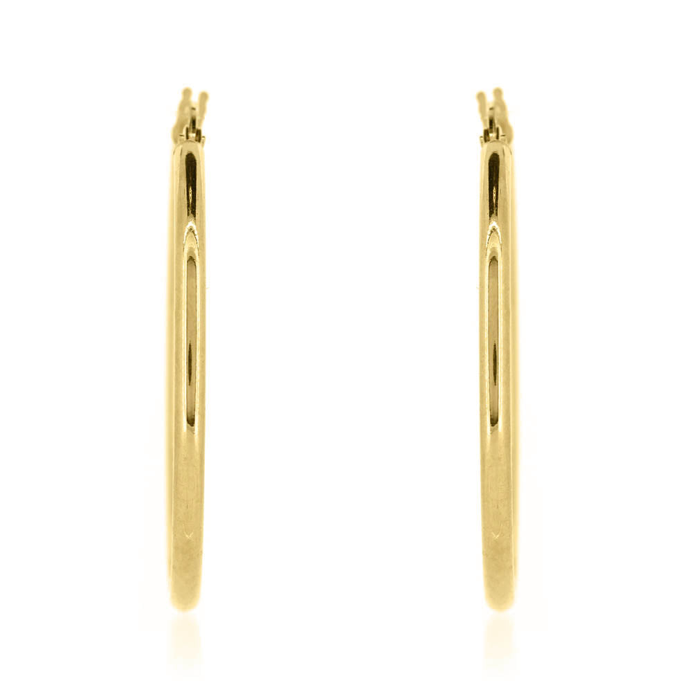 Classic 30mm Hoop Earrings - 9ct Yellow Gold Hoop Earrings