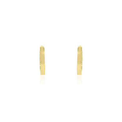 Huggie 12mm Solid Hinged Hoop Earrings - 9ct Yellow Gold Hoop Earrings