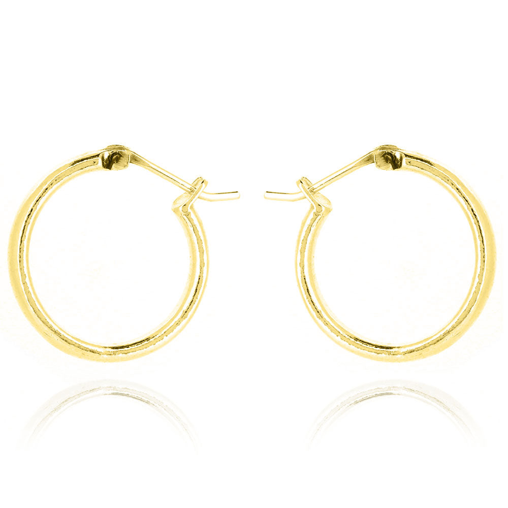 Esther Polished Creole Solid Hoop Earrings - Yellow Gold Vermeil Hoop Earrings