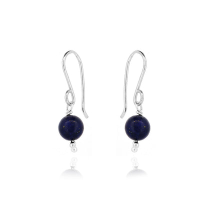 Alyssia Lapis Lazuli Drop Earrings - Sterling Silver Drop Earrings
