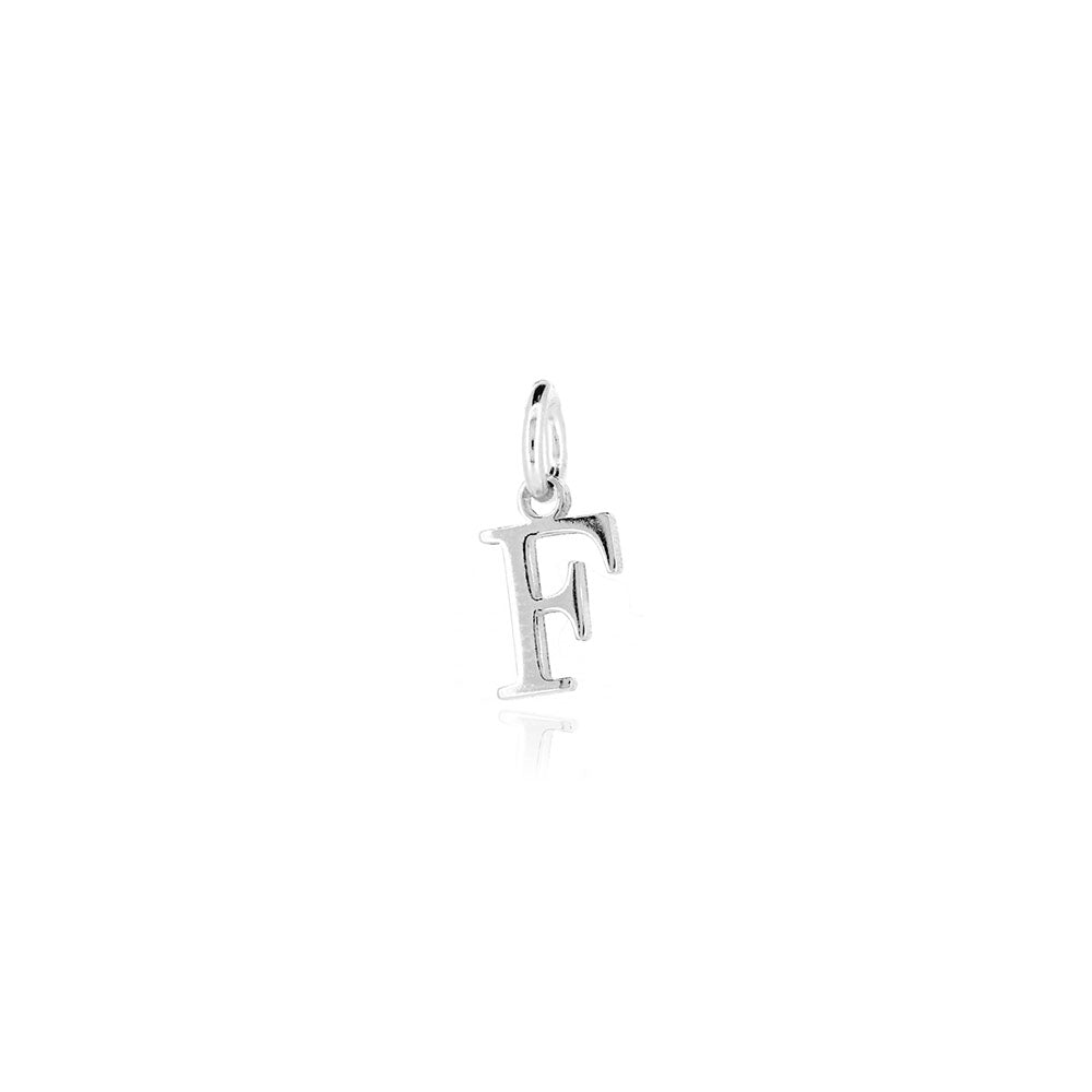 Initial "F" Charm - Sterling Silver Pendants and Charms