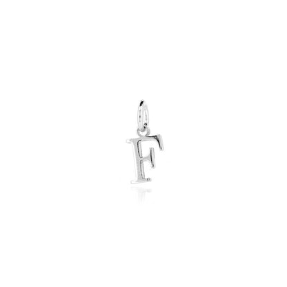 Initial "F" Charm - Sterling Silver Pendants and Charms