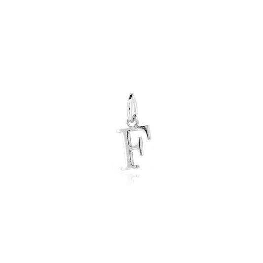 Initial "F" Charm - Sterling Silver Pendants and Charms
