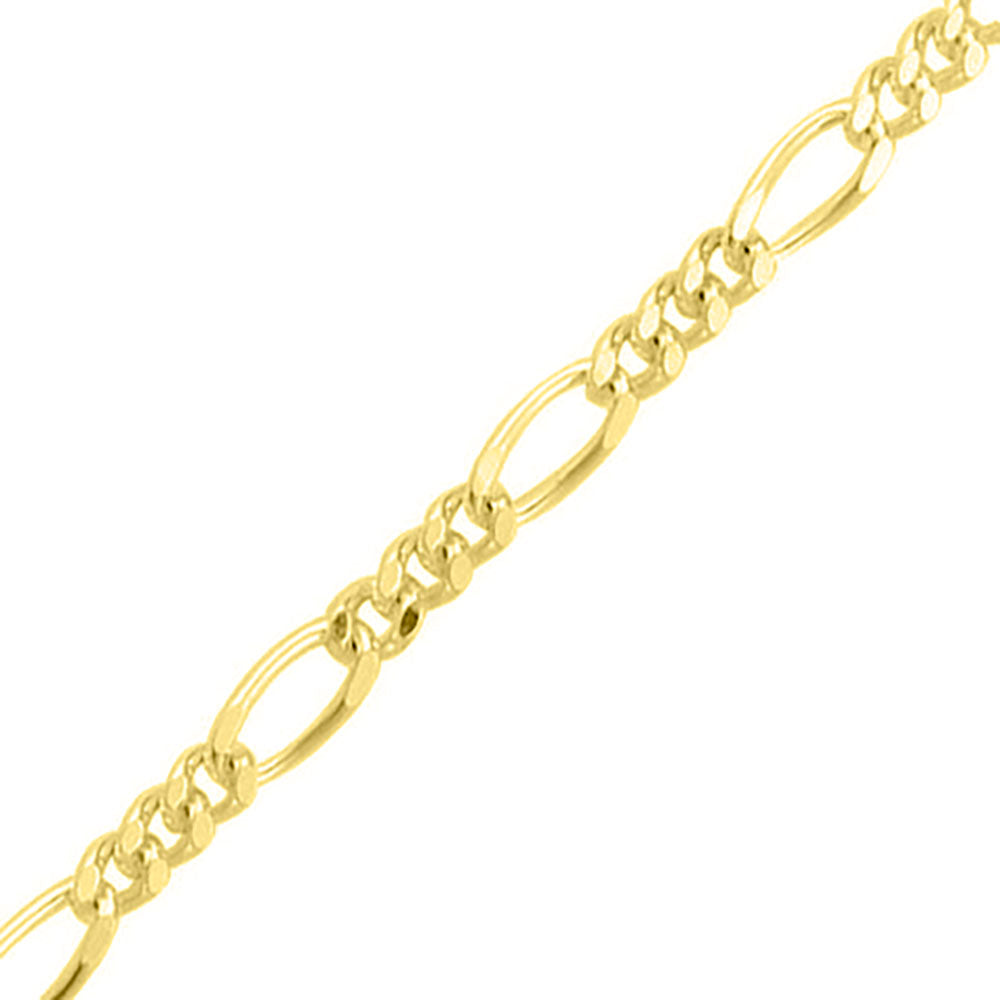 Figaro Filed Bracelet - Yellow Gold Vermeil - 7.5 Inch