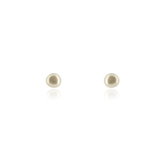 Alyssia White Freshwater Pearl 3mm Stud Earrings - 9ct Yellow Gold Stud Earrings