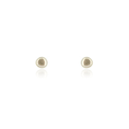 Alyssia White Freshwater Pearl 3mm Stud Earrings - Sterling Silver Stud Earrings