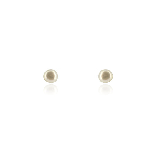 Alyssia White Freshwater Pearl 3mm Stud Earrings - Sterling Silver Stud Earrings