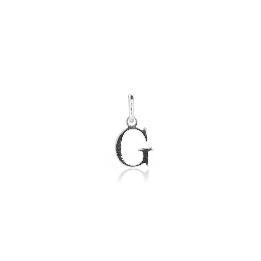Initial "G" Charm - Sterling Silver Pendants and Charms