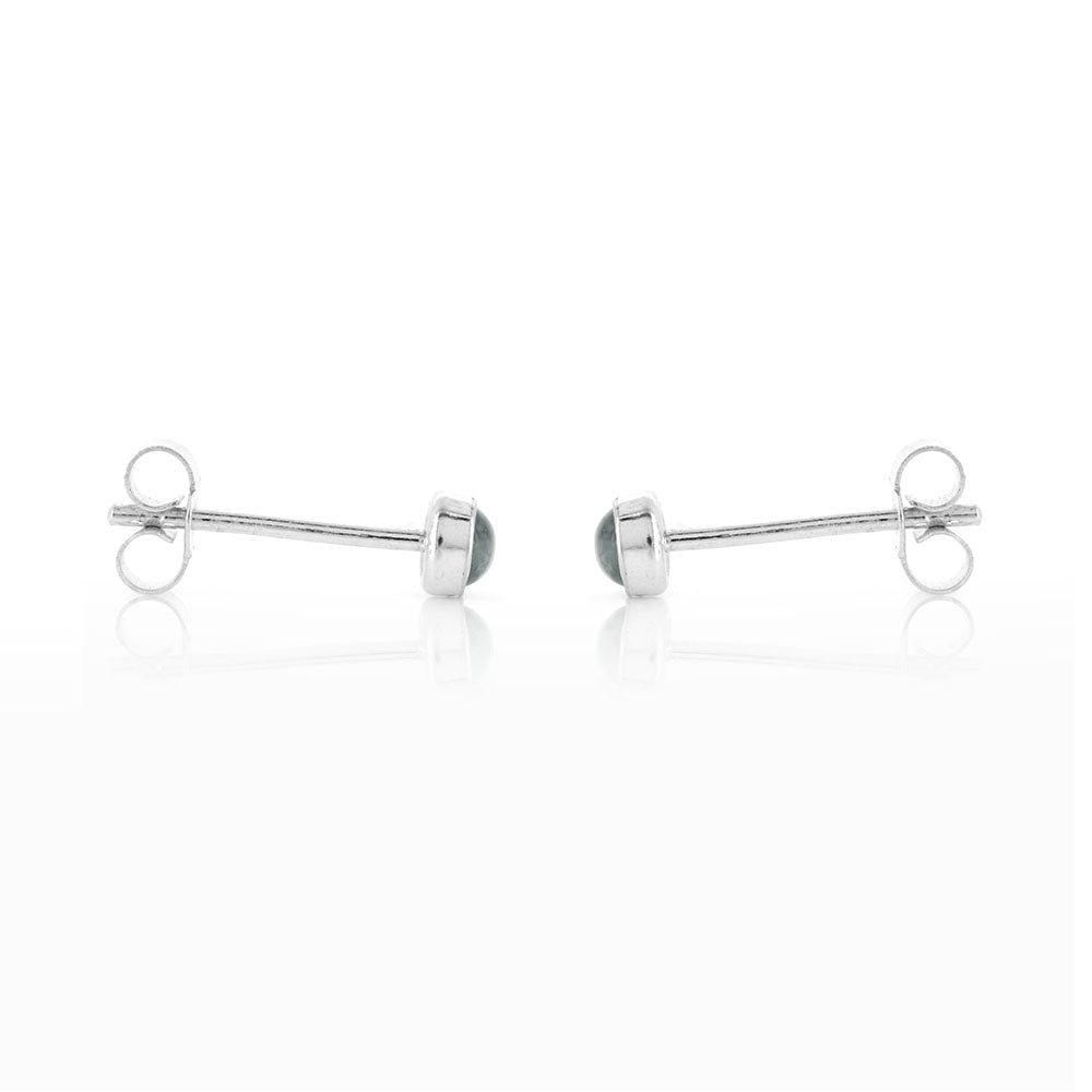 Iria Sky Blue Topaz 3mm Stud Earrings - Sterling Silver Stud Earrings