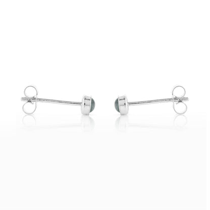 Iria Sky Blue Topaz 3mm Stud Earrings - Sterling Silver Stud Earrings