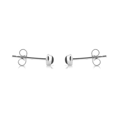 Iria Onyx 3mm Stud Earrings - Sterling Silver Stud Earrings