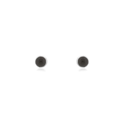 Iria Onyx 3mm Stud Earrings - Sterling Silver Stud Earrings