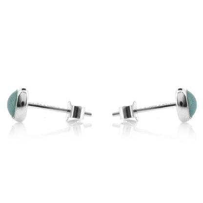 Iria Amazonite 5mm Stud Earrings - Sterling Silver Stud Earrings