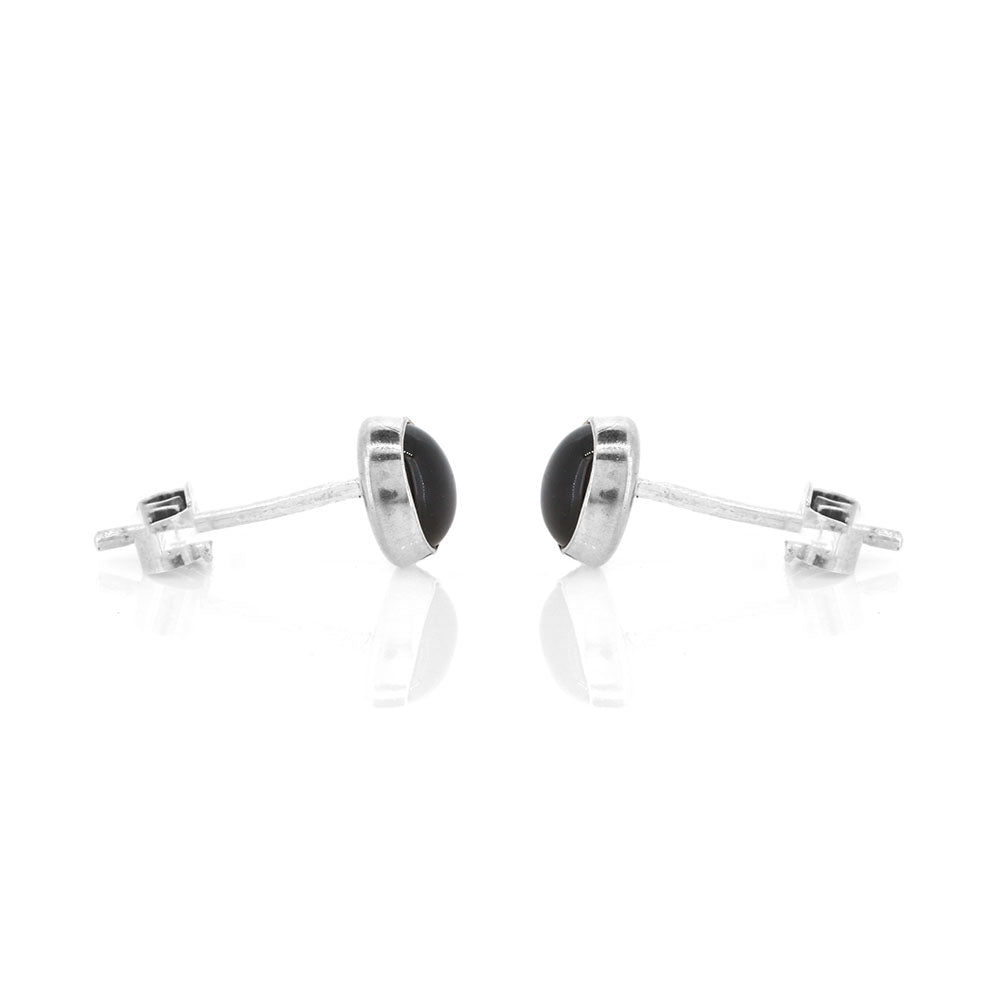 Iria Garnet 5mm Stud Earrings - Sterling Silver Stud Earrings