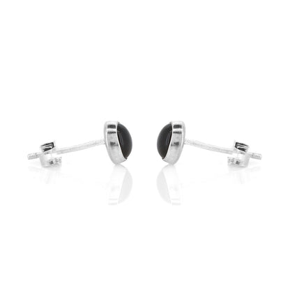 Iria Garnet 5mm Stud Earrings - Sterling Silver Stud Earrings
