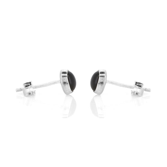Iria Garnet 5mm Stud Earrings - Sterling Silver Stud Earrings