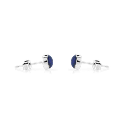Iria Lapis Lazuli 5mm Stud Earrings - Sterling Silver Stud Earrings
