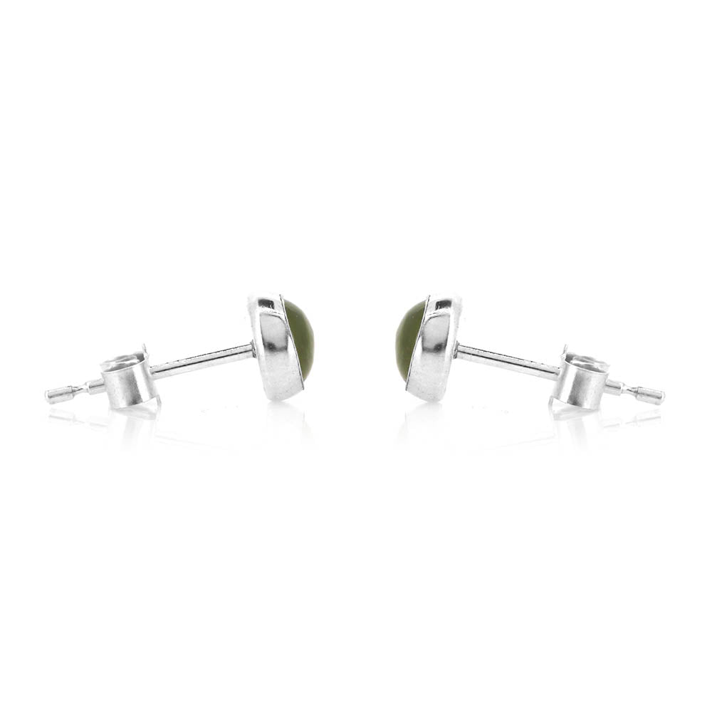 Iria Peridot 5mm Stud Earrings - Sterling Silver Stud Earrings