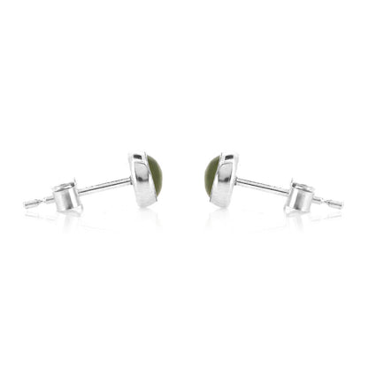 Iria Peridot 5mm Stud Earrings - Sterling Silver Stud Earrings