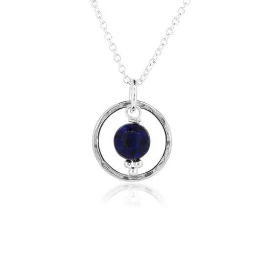 Orbit Lapis Lazuli Necklace - Sterling Silver Necklace