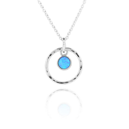 Iria Orbit Opalite Necklace - Sterling Silver Necklace