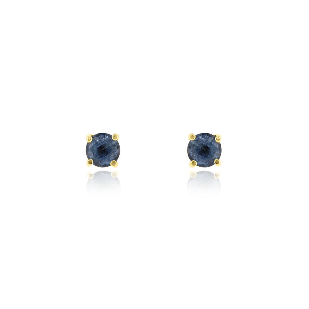 Glade Sapphire Stud Earrings - 9ct Yellow Gold Stud Earrings