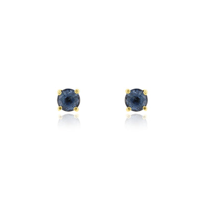 Glade Sapphire Stud Earrings - 9ct Yellow Gold Stud Earrings