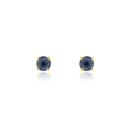 Glade Sapphire Stud Earrings - 9ct Yellow Gold Stud Earrings